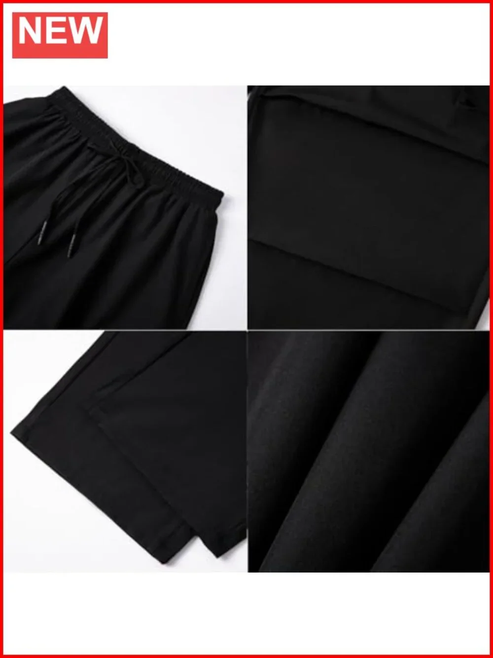 Baggy Cargo Pants Elastic Drawstring Parachute Joggers Hiking Pants with Pockets